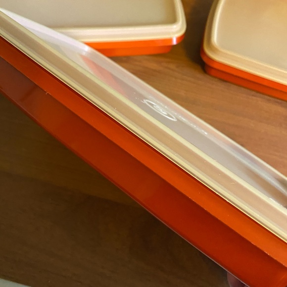 Vintage Set of 3 Meat/Cheese/Bacon Tupperware Storage Containers - Picture 3 of 6